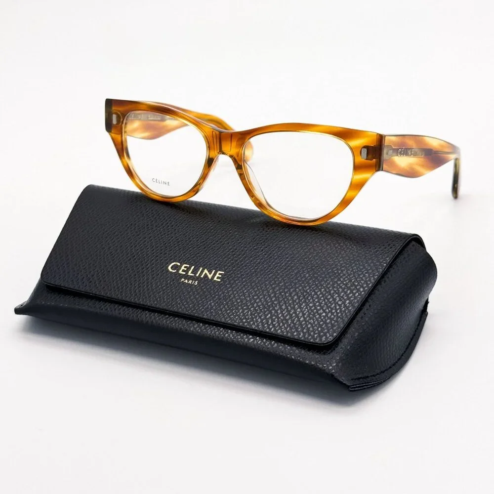 NEW CELINE EYEGLASSES CL50012I 056 HAVANA WOMEN EYEWEAR